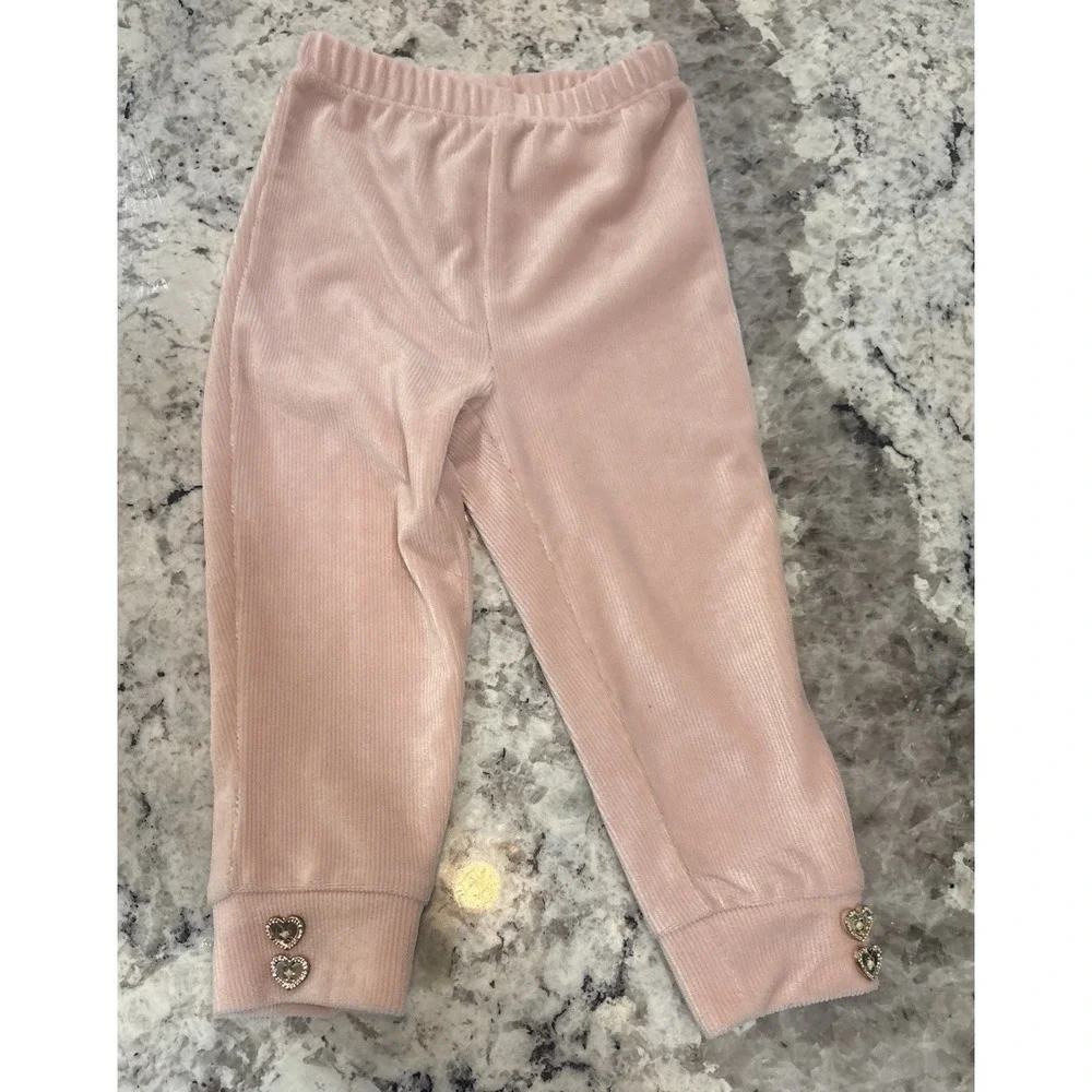 Juicy Couture Baby Girl Set Top Bottoms Hat Heart Style‎ Fashionista Comfy